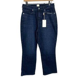 A New Day Straight Wide Leg Dark Wash Womens Denim Jeans NWT Size 8 Stretch